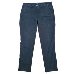 SZ10 GAP Plaid Zipper Hems Cotton Women's Charcoal Ankle Pants